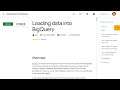 Loading data into BigQuery
