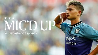 MIC'D UP | Sebastiano Esposito wears a microphone during gala match.