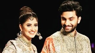 Sajal Aly & Ahad Raza Mir Walking At Bridal Fashion Week 2017