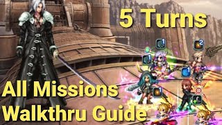 FFBE | Battle between 1-C SOLDIERs Lv 4 - 5 turns All Missions ft. Flaring Aether Rain!