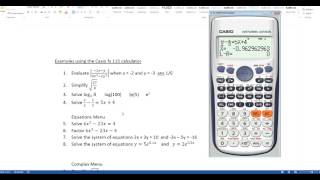 How to use the Casio fx 115 ES Plus