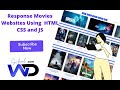 How to Create a Responsive Movie Website Using HTML CSS & JavaScript | WD School in 2022