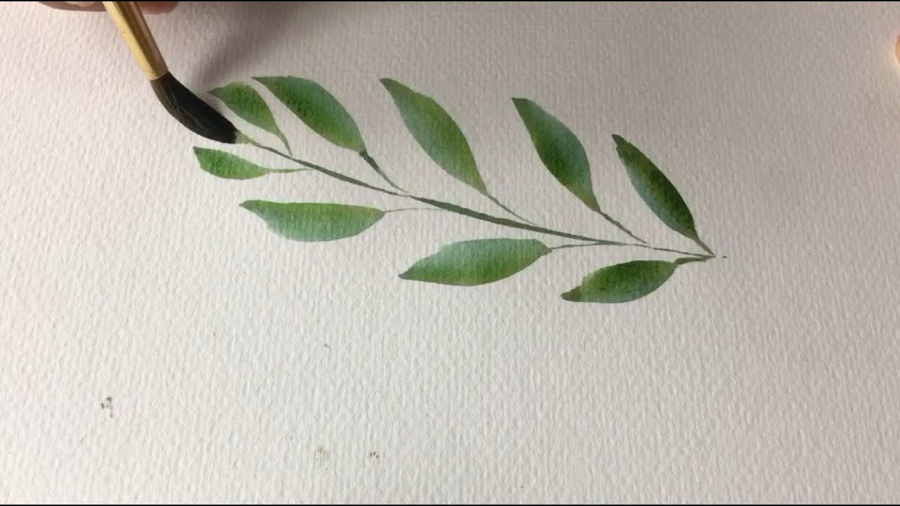 Easy Watercolor Leaves Tutorial For Beginners Youtube