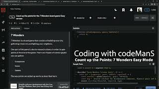 Codewars 7 kyu Count up the Points for the 7 Wonders Board Game! Easy Version Javascript