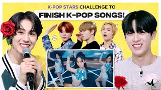 Can Kpop Group finish the lyrics of BTS, SKZ, NCT, \u0026 aespa? | FLC | EPEX