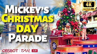 Mickeys Christmas Day Parade From The Magic Kingdom in Disney World | Filmed with OBSBOT TailAir 4K