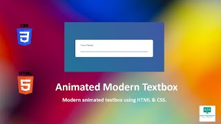 Modern Input Animation using HTML \u0026 CSS | Stack Programmer