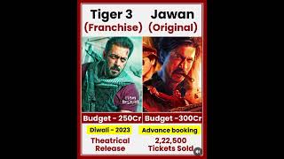 Tiger 3 VS Jawan movie comparison box office collection #viral #trending #shorts #salmankhan #jawan