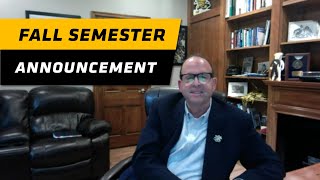 Fall Semester Academic Calendar Changes
