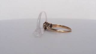 1890's Victorian 14K Yellow Gold GIA Certified .73ct Circular Brilliant Cut Diamond Engagement Ring