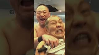 Japanese wrestlers battle on bullet train  #news #wrestling #japan