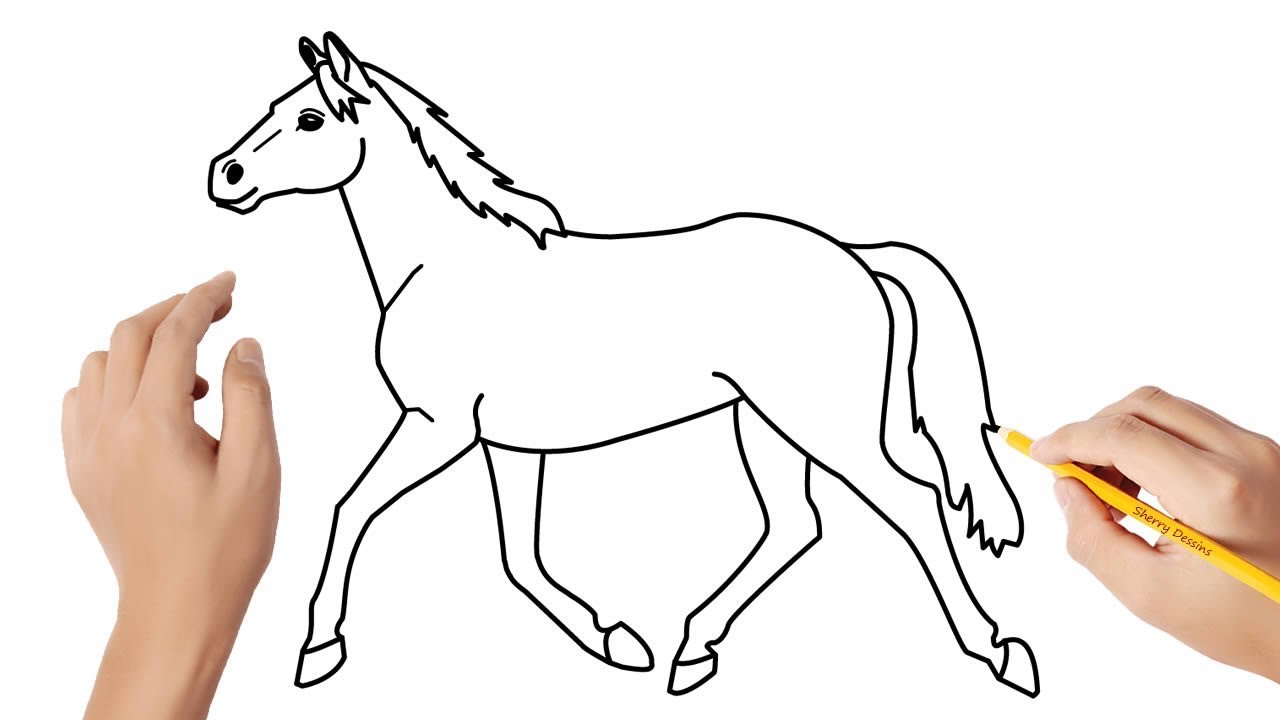 Comment Dessiner Un Cheval Simple