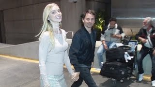 Matthew Bellamy And GF Elle Evans Arrive In LA Hand-In-Hand