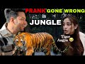 TIGER PRANK ON WIFE 😰| #jungle @tusharshrutivlogs