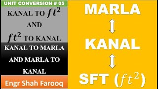 Convert Kanal to Marla and SFT to kanal | Unit Conversion | Civil Engineer