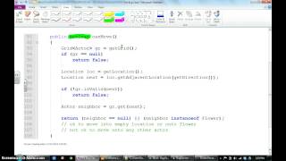 GridWorld Bug Class - canMove Method