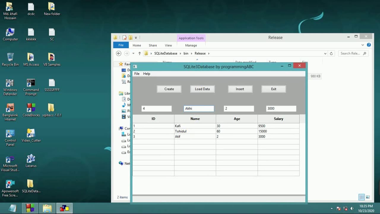 Wxsqlite3 Wxwidgets Codeblock Insert Database Youtube