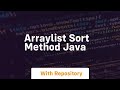 arraylist sort method java
