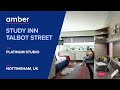 Room Tour Platinum Studio | Talbot Street, Nottingham | Student Accommodation in UK | amber