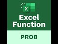 The Learnit Minute - PROB Function #Excel #Shorts