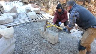 Splitting Stone with a Quarry Buster Tool from Trowe \u0026 Holden