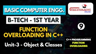 Function Overloading in C++ | Basic Computer Engineering RGPV B.Tech 1st Year