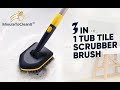 MinuteToCleanIt 3 in 1 Bathroom Cleaning Brush with Extendable Handle with Microfiber Pad & Scrubber