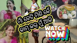 #vlog 13 ମାଁ ବେଟି ମିଶୀ କରି କେଁ କାମ୍ କରୁଛୁଁ 🤔🚲ଆଜି ଅଙ୍କି କାହିଁ ଯିବା?