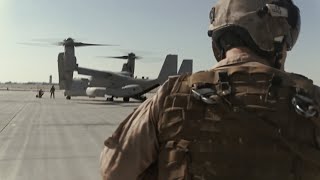 USMC MV-22B Osprey conducts a tactical recovery of aircraft and personnel