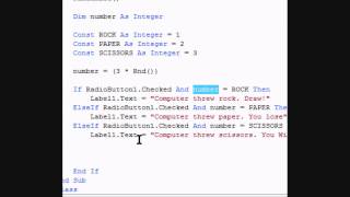 Rock Paper Scissors Game- A Visual Basic Tutorial