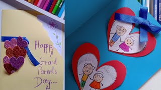 DIY - Grandparents day card making idea / Easy & beautiful card for grandparents day / Handmade Card