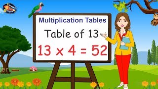 Table of 13 | Times Tables | Multiplication tables | 13 ka pahada | Learning Booster | Maths Tables