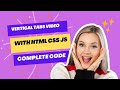 Vertical Tabs Video With HTML, CSS, JS || Complete Code