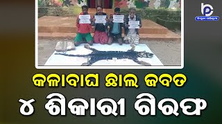 କଳାବାଘ ଛାଲ ଜବତ : ୪ଶିକାରୀ ଗିରଫ