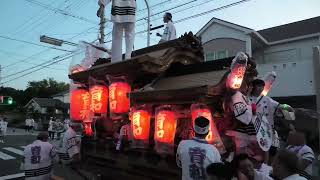 大阪府大阪市東住吉区 育和夏祭り 宵宮夜間曳行 第1部