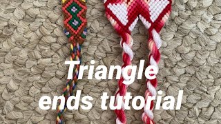 Triangle ends for friendship bracelets tutorial