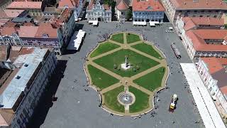 Timisoara - fly over, drone video 4K