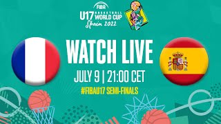 Full Basketball Game | SEMI-FINALS: France v Spain | FIBA U17 Basketball World Cup 2022