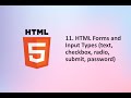 HTML Forms and Input Types (text, checkbox, radio, submit, password)