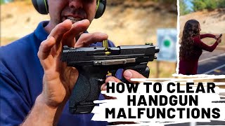 CLEARING HANDGUN MALFUNCTIONS | Clear common malfunctions (stovepipes, failure to extract and more!)