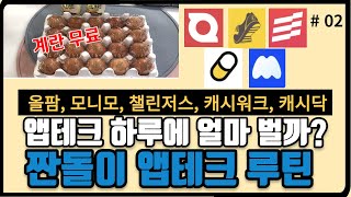 신혼부부 짠테크! 앱테크 하루 얼마 벌까? (올팜, 모니모, 챌린저스, 캐시워크, 캐시닥)