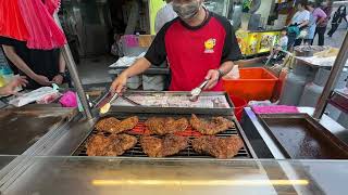 士林夜市最長排隊小吃，先炸後碳烤巨大雞排-家鄉碳烤雞排/Charcoal Grilled Chicken Chop