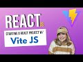 Get started with React JS instantly w/ Vite