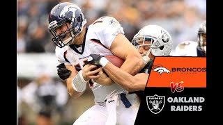 Tim Tebow's First Start! Denver Broncos vs Oakland Raiders Week 15 2010 FULL GAME