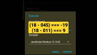 Octal to Decimal | javascript tutorial #shorts #javascript #html