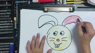 learn how to draw rabbit face 토끼 얼굴 그리는 법 배우기