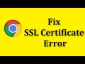 How To Fix SSL Certificate Error Windows 10/8/7