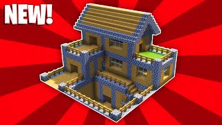 Minecraft House Tutorial :  (#19) Large Wooden Survival House (How to Build)