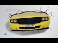 luminária de parede muscle car amarelo 3d light fx submarino.com.br