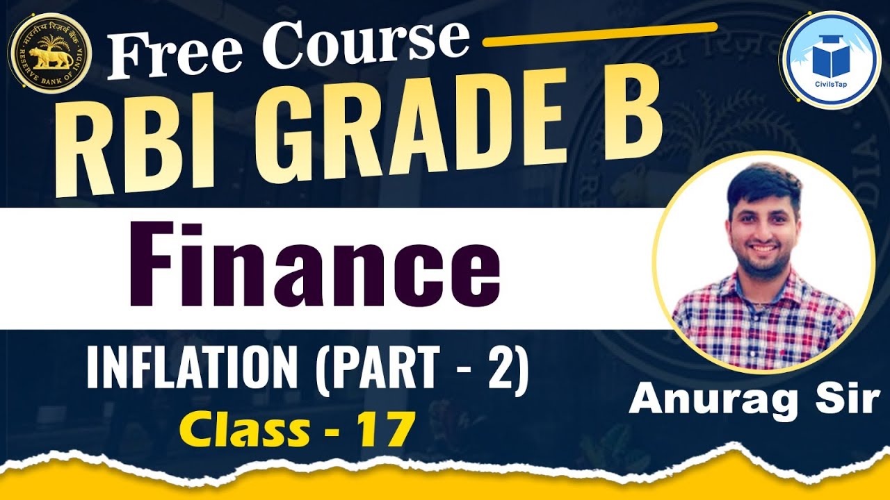 RBI GRADE B Free Course | Finance | Inflation | Part 2 | Class 17 ...